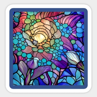 Stained Glass Lily Sticker